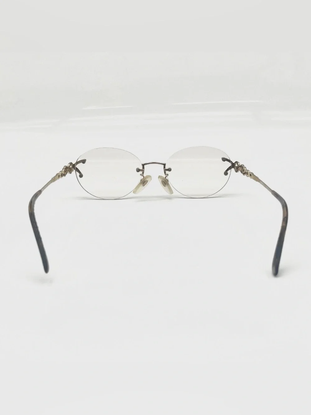 Authentic Fendi Zucca Monogram Frameless Glasses Gold Tortoise-Color Temple